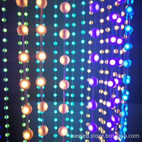 Milky Mini 12v Christmas RGB Ball String Curtain